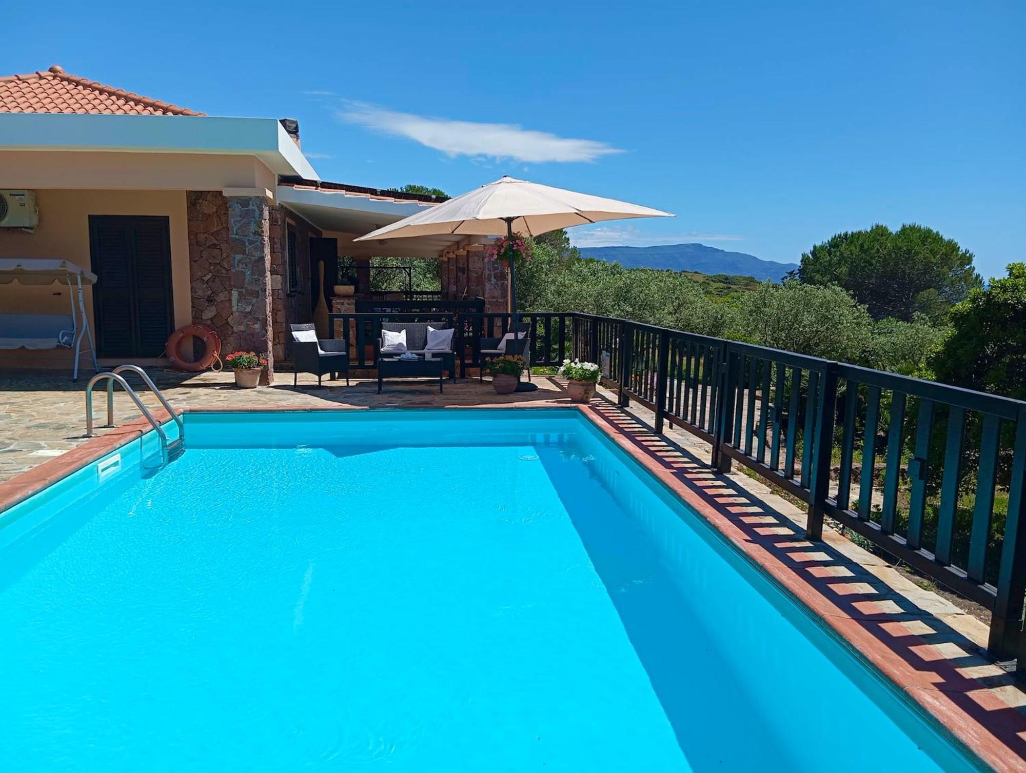 Alghero Villa Barranch con piscina vista mare per 6 persone Esterno foto